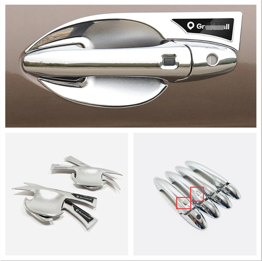 For Great Wall GWM Cannon Poer Ute 2021 2022 Accessories Car Door Pull Doorknob Catch Door Handle Bowl Cap  Cover Trim