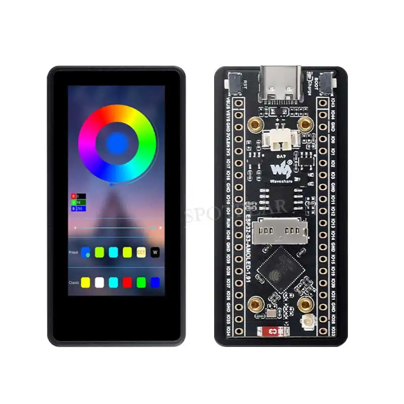 ESP32 S3 1.91 inch AMOLED Display Screen Development Board  For QMI8658C 6-Axis Sensor/Arduino LVGL With SD-Port