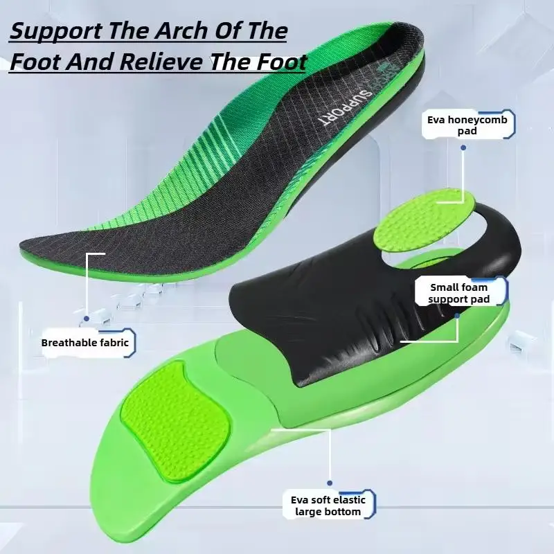 1 زوج الرياضة قوس دعم النعال إيفا امتصاص الصدمات مرونة ارتداء مقاومة العظام النعال المسطحة قدم منصات القدم