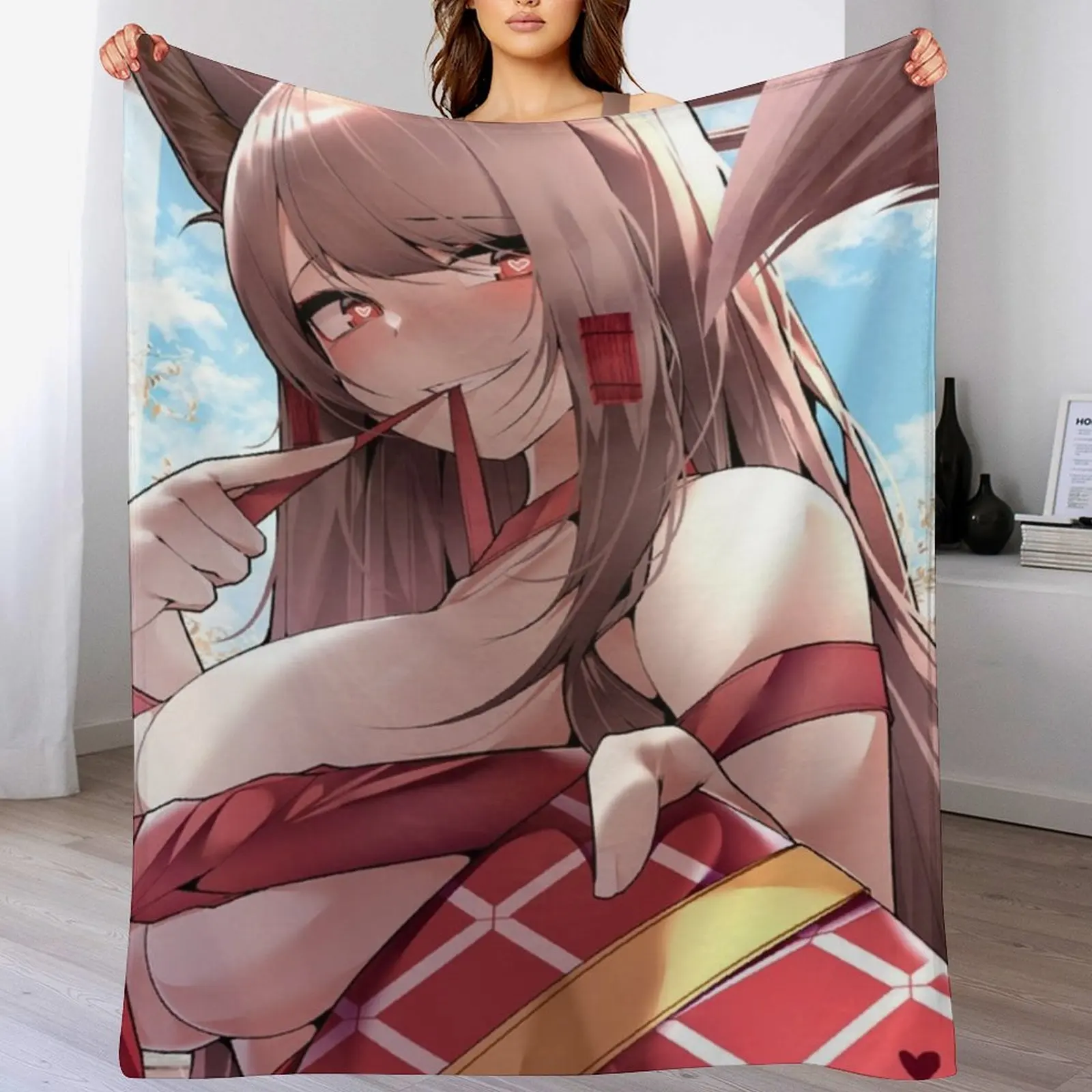 

Akagi - Azur Lane Throw Blanket Comforter Loose Flannel for winter Blankets