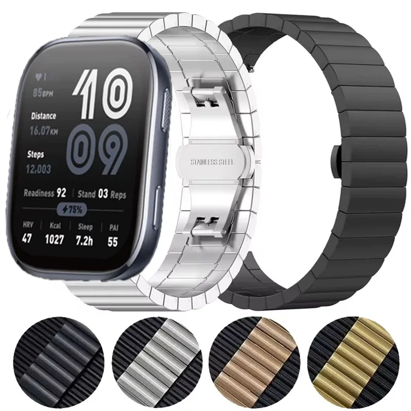 �y�Z�[�����zAmazfit Bip 6/5/5 Unity�AAmazfit Bip 3/3pro Active/Active 2 GTR GTS Balance�p 20mm/22mm�X�e�����X�X�`�[���X�g���b�v ���^���o���h