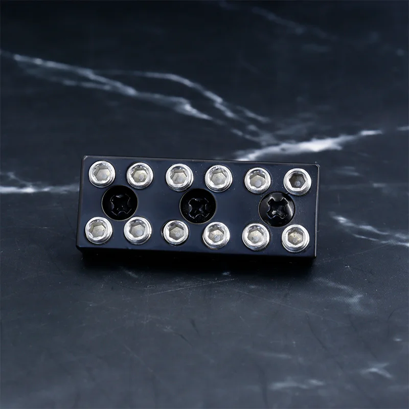 

Headless Guitar Locking Nut for 6 String Electric Guitar - Complete with Mounting Screws & Allen Wrench - Chrome Black