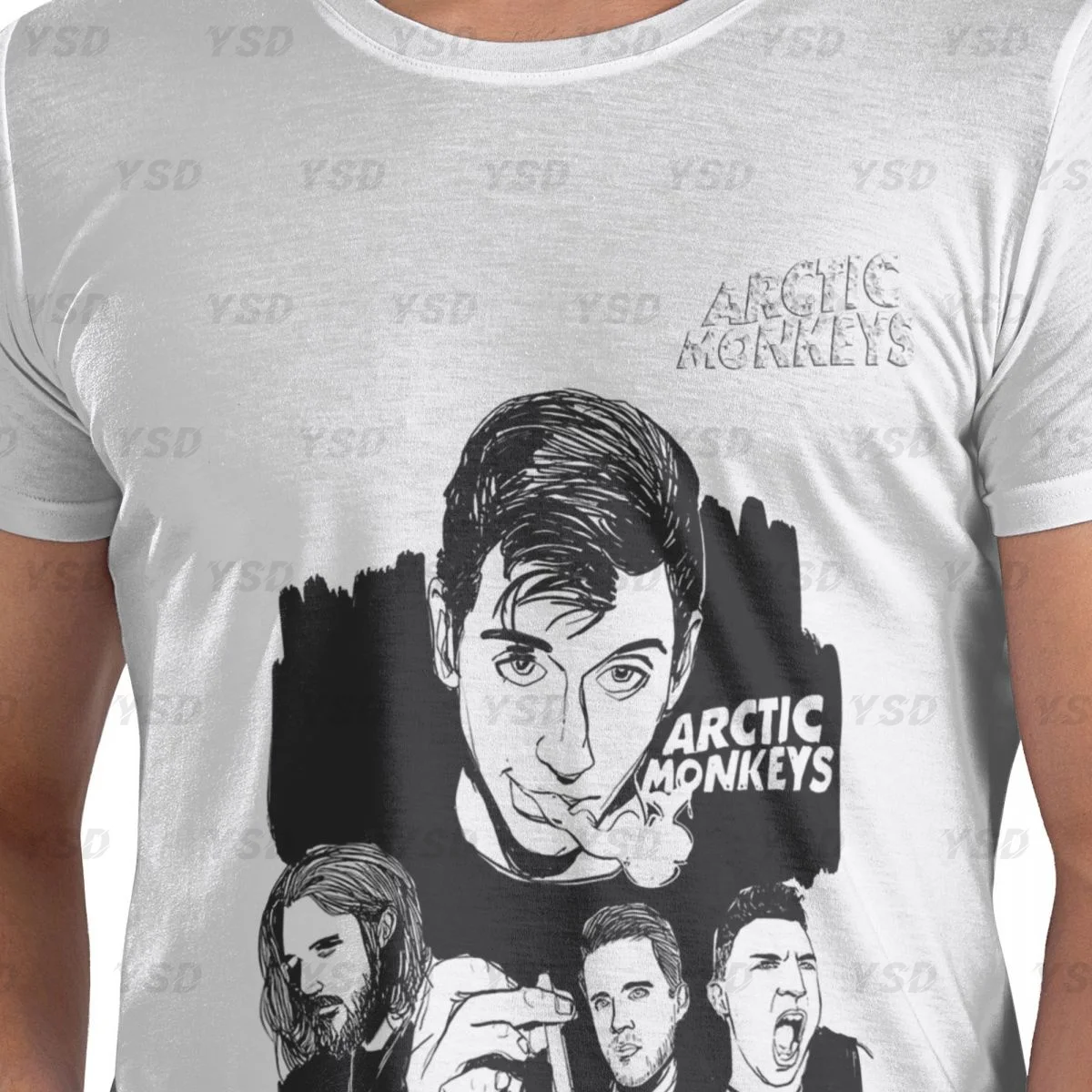 Arctic Monkeys Inspired Men's tight fitting sports T-shirt,Gym Sportswear,Oversized T shirt