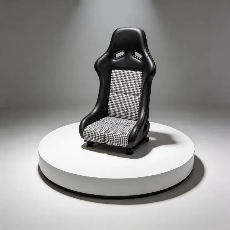 Bucket Seat Universal Racing Car Seat PVC Leather with Rail Slider for Sim Racing view 5