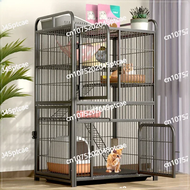 Multifunctional Household Four-story Cat Cage, Luxury Villa, Large Space Cattery, Small Domestic Indoor