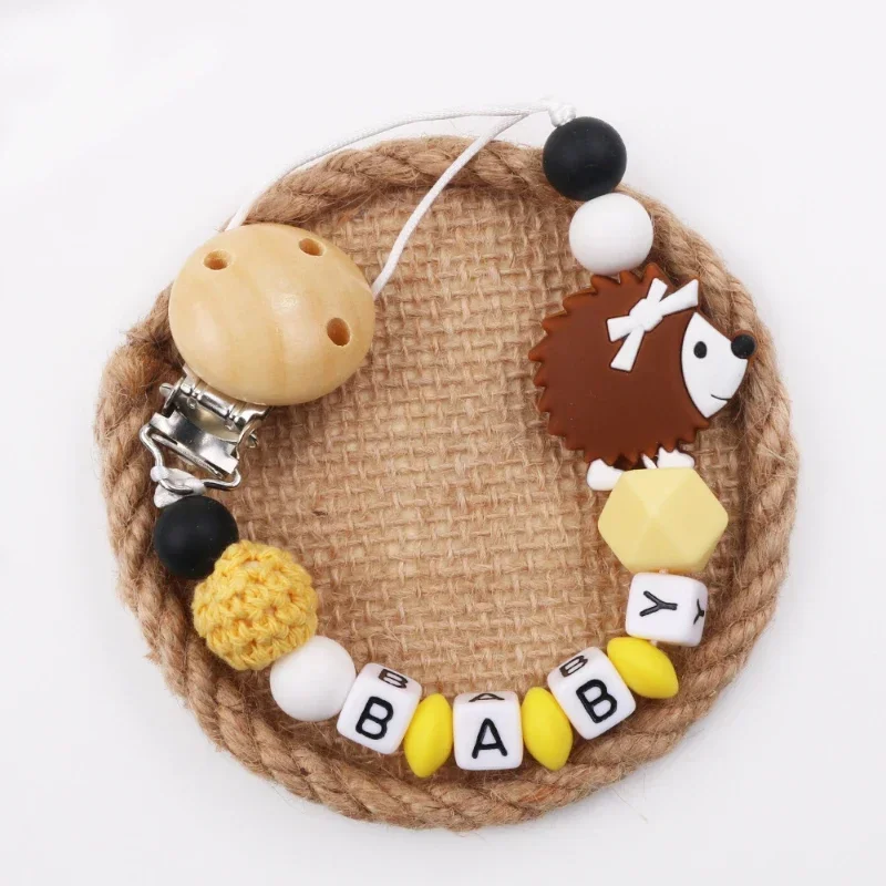

Baby Custom Personalized Name Silicone Chains Pendant for Pacifier Clips Nipple Dummy Holder Infant Feeding Teething Toys Gift
