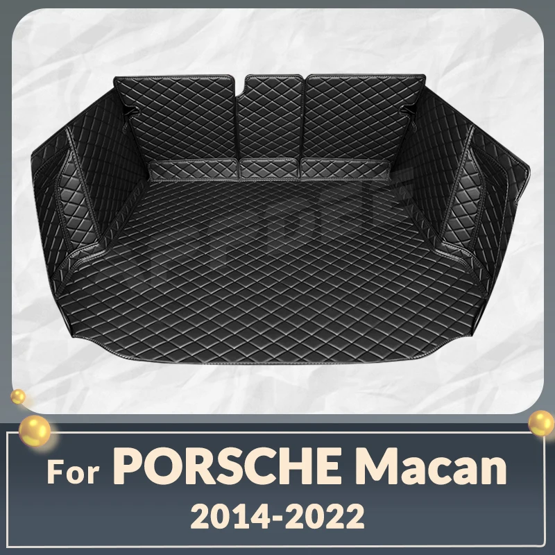 Auto Full Coverage Trunk Mat For Porsche Macan 2014-2022 21 20 19 18 17 16 15 Car Boot Cover Pad Interior Protector Accessories