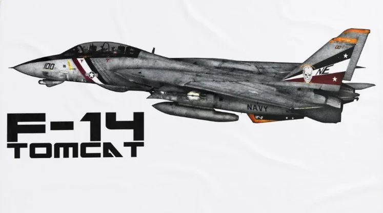 Naval  F-14 Tomcat Fighter Aircraft T-Shirt 100% Cotton O-Neck Summer Short Sleeve Casual Mens T-shirt Size S-3XL