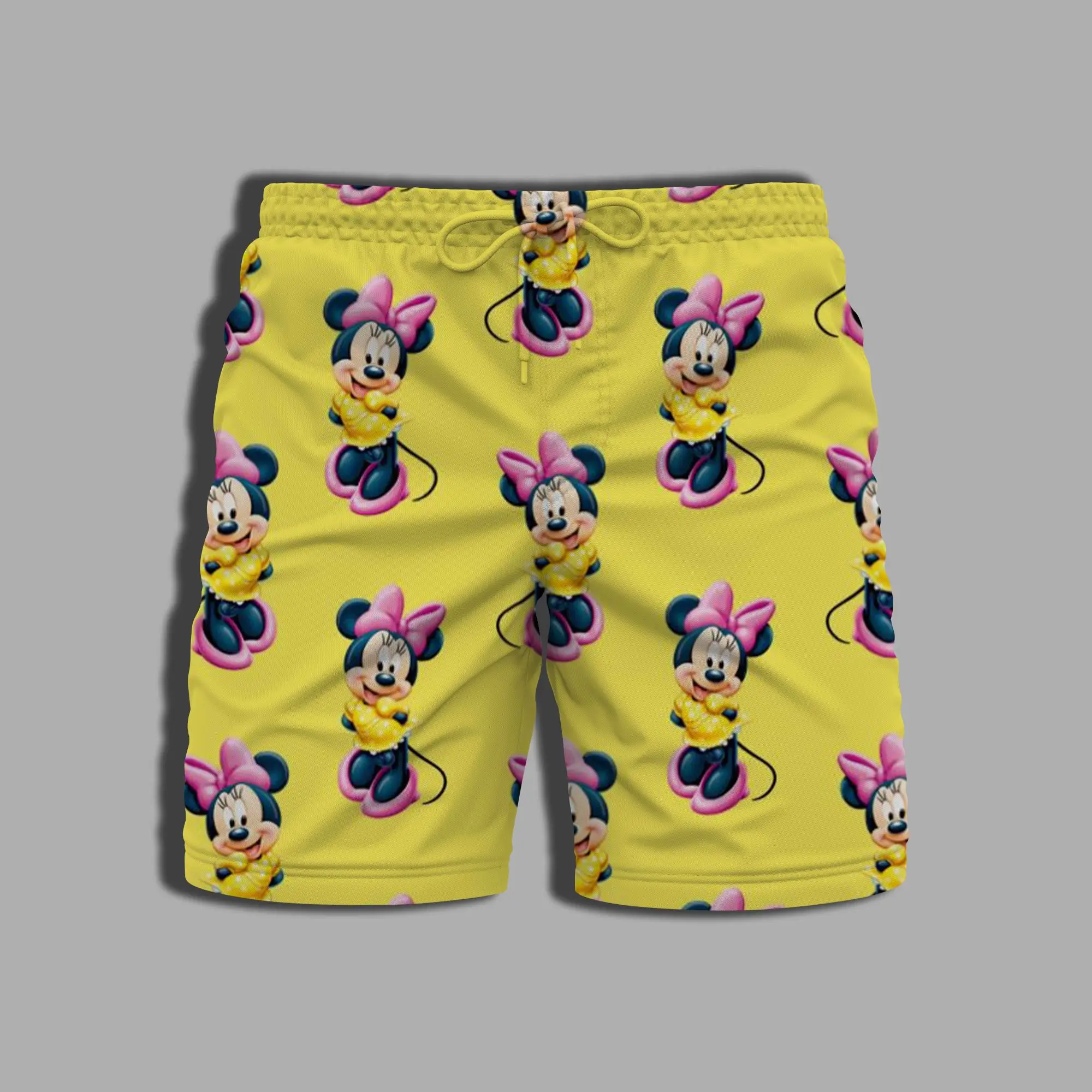 Men\'s Shorts for Women Whole Swimsuit Beach Pants Summer Bathing Suit Man Minnie Mouse Printing Gym Disney Mickey Clothing Male