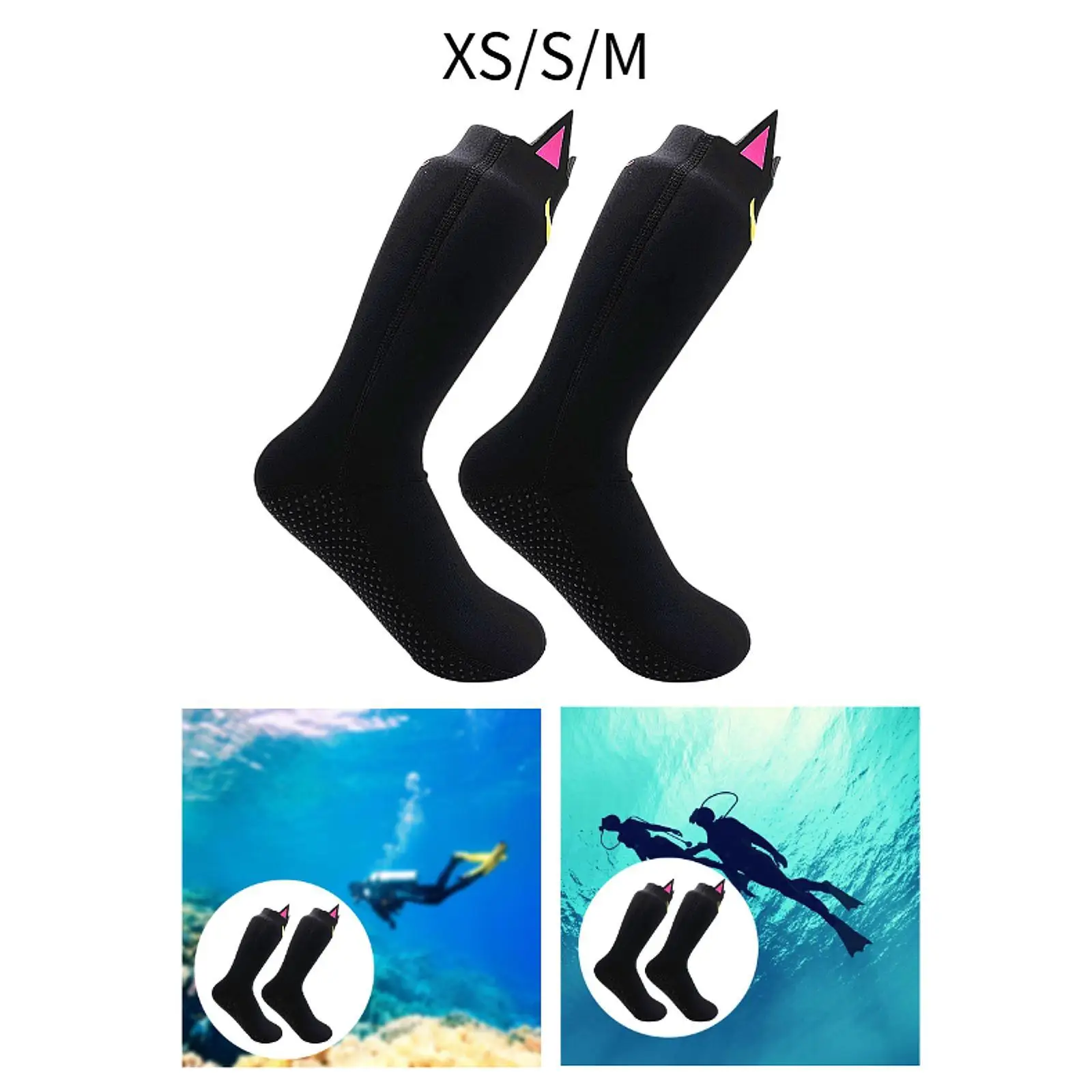 3 mm Neopren, rutschfest, kreativ, bequem, warm halten, Tauchsocken, Neoprenanzug-Socken zum Schwimmen, Rafting, Segeln, Strand, Wassersport