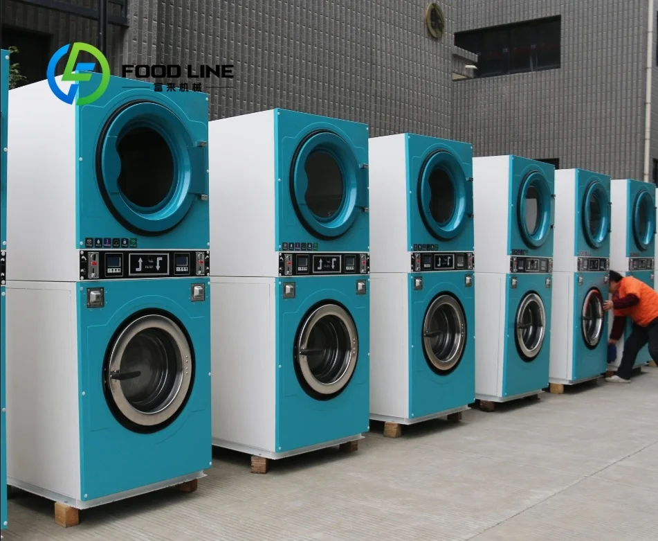 12kg/15KG/20kg Coin Operated Top Drying And Bottom Washing Industrial Washing Machine Suit For Laundromats Customize Customize