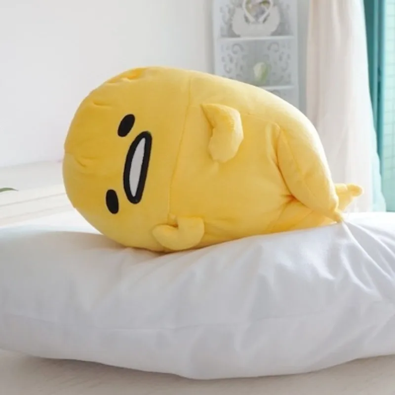 40cm Sanrio Gudetama pluszowe zabawki Kawaii figurka Anime miękkie pluszowe lalki leniwe poduszki z jajkiem urocze prezenty na urodziny dziewczynki