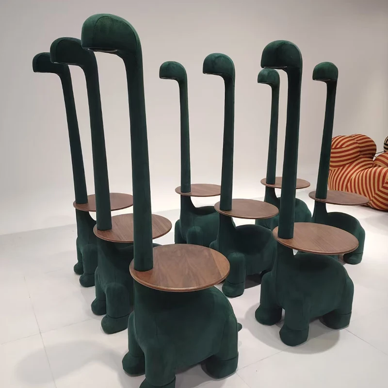 

Italian minimalist creative dinosaur sofa side living room modern simple table with lamp corner table rack coffee table