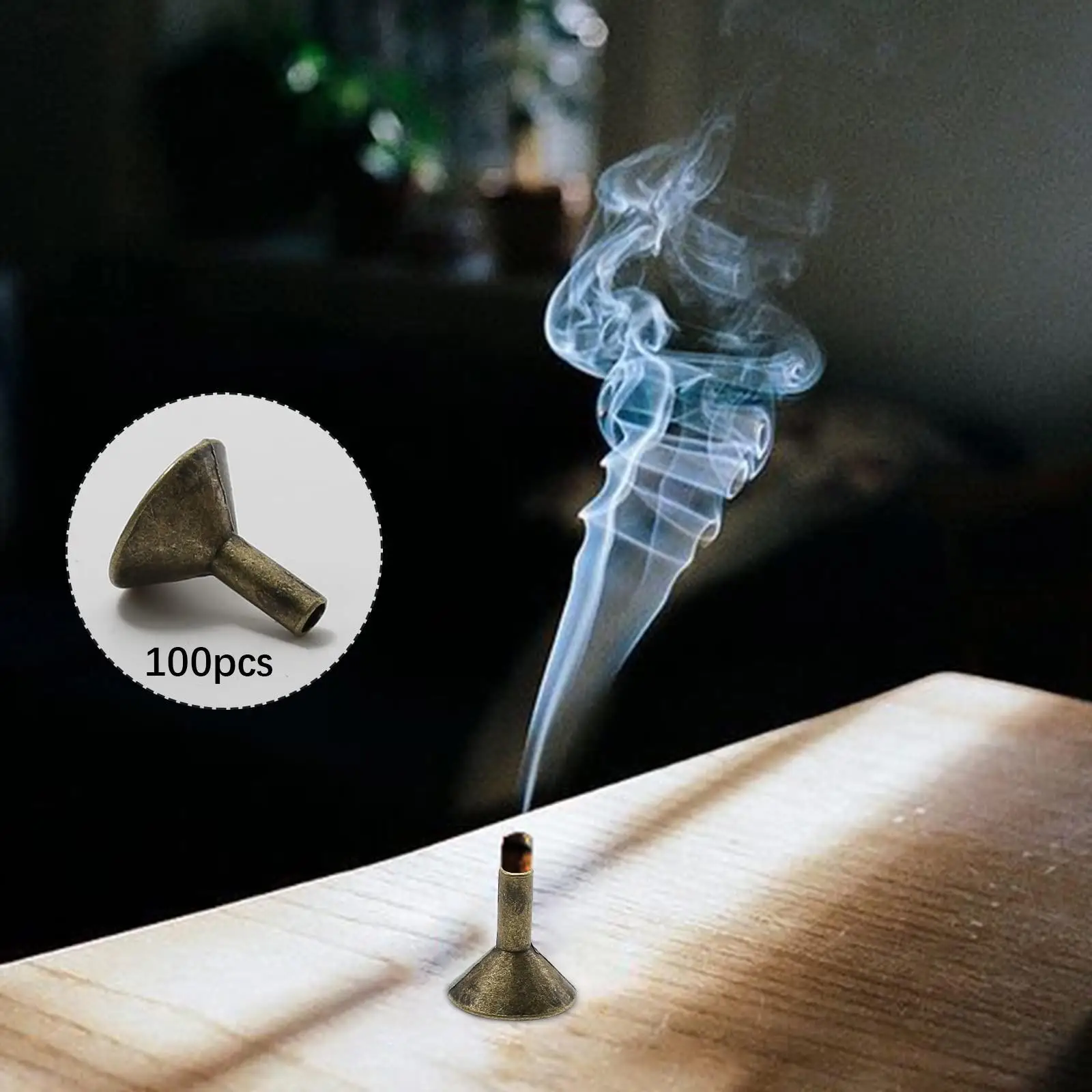100x Räucherkegelhalter, Räuchergefäß, leicht, praktisch, Legierung, dekorativ