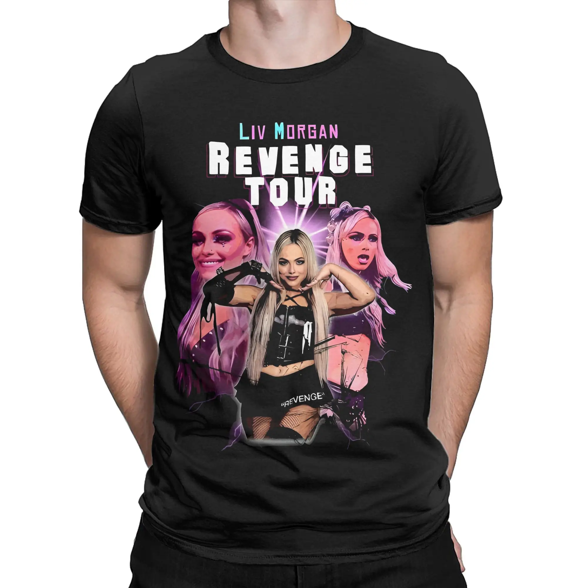 

Liv Morgan wrestling wrestler Accessories Unisex T Shirts Pure Cotton Tee Graphic Printing T-shirt Clothing