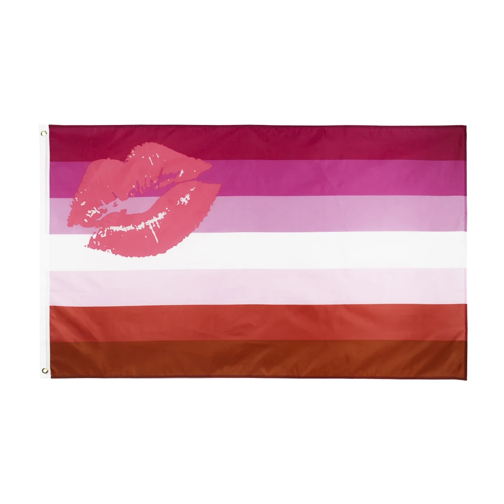 60x90cm 90x150cm Kiss lesbian Flag Banner Tapestry