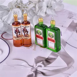 10pcs/pack Alcohol Jager  Bottle Charms for Earring DIY Fashion Jewelry Accessories