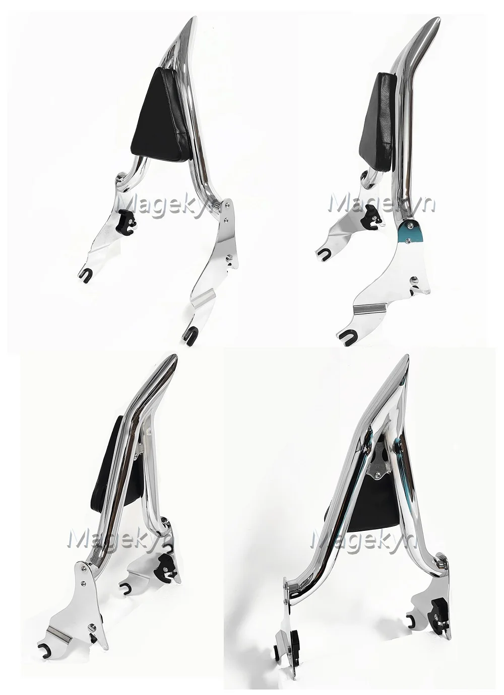 1.5 Inch Sissy Bar Passenger Backrest With Luggage Rack for Harley Davidson Touring 2009-2026 Road King Street Glide CVO
