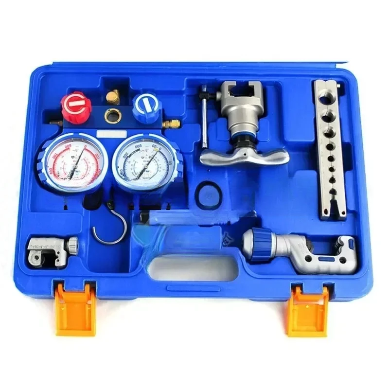 Professional HVAC Tool Kit VTB-5B  Blow-Molded Case, Tube Expander, Cutter, Scraper, R410A Gauge Set (5-in-1)