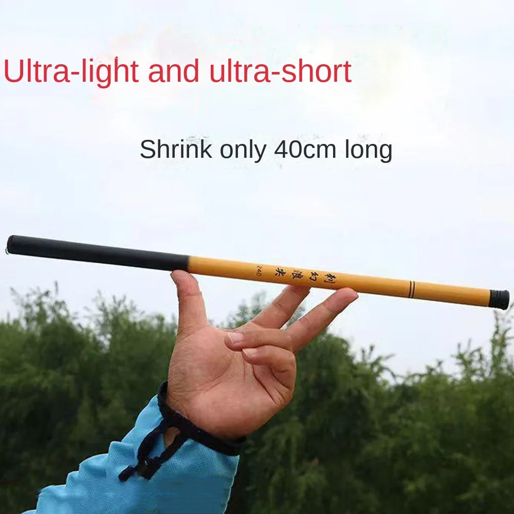 40cm Storage Telescopic Fishing Rod Ultra Short 1.8m-3.6m Length Mini Fishing Pole Ultralight Thin Fishing Hand Pole Stream Lake