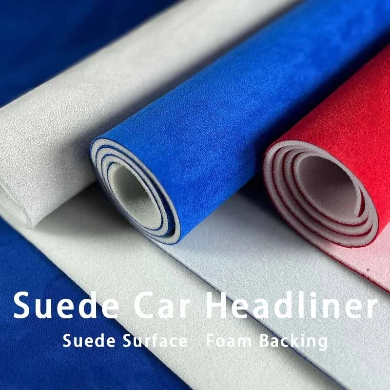 Suede Car Headliner Material Car Ceiling Lining Car Roof Liner Car Lining Fabric Repair Premium Foam Backed DIY 200/300 x140cm