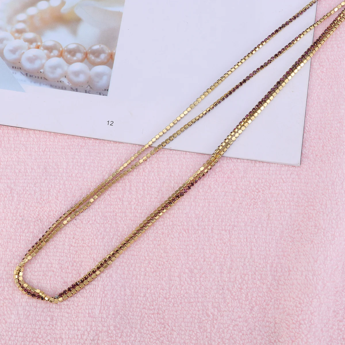 

Rhinestone Chain Crystal Trim Sewing Beads Purple Cell Phone Making Dress H bags Hat Shoes Wedding Costumes Garments Decor