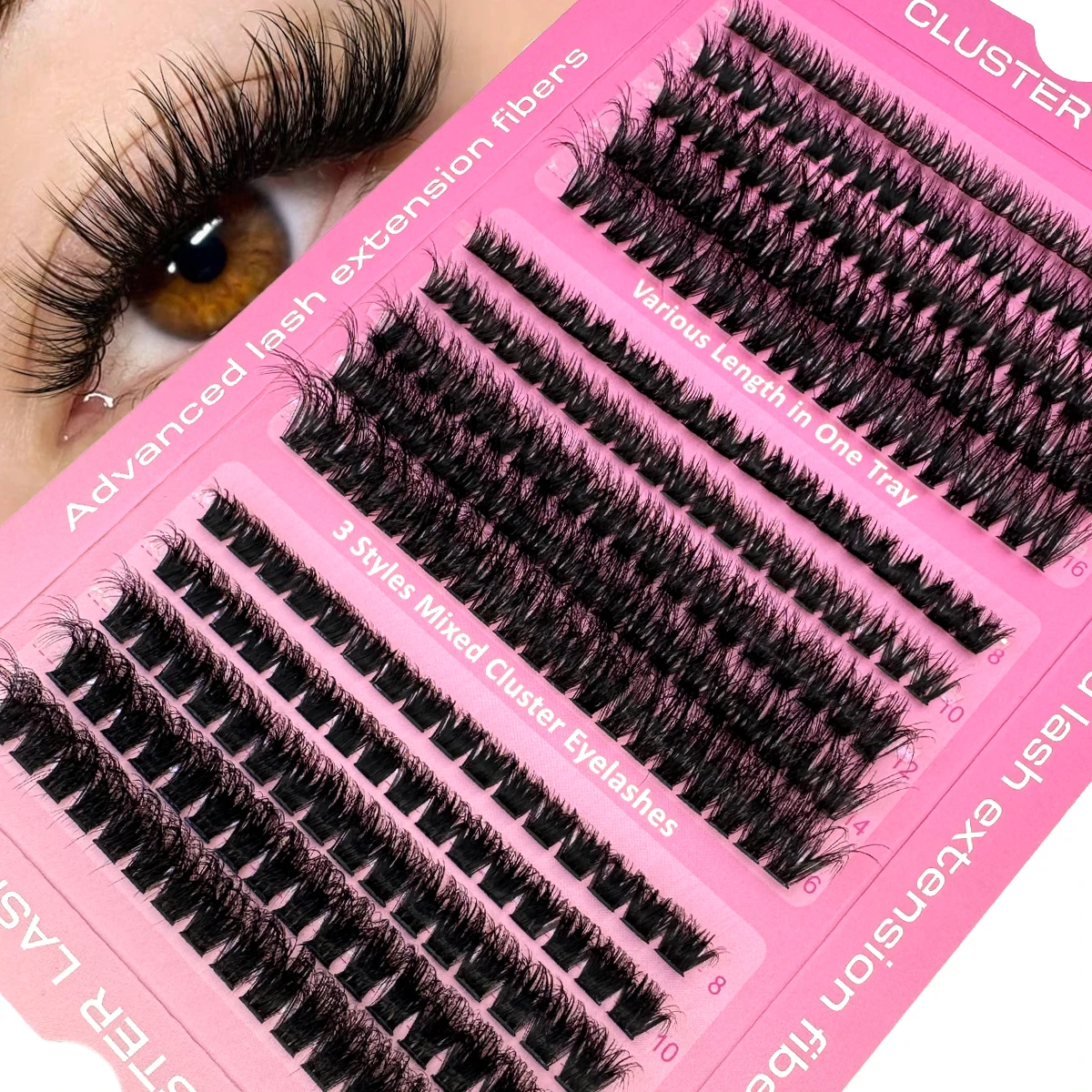 جديد 60d80d100d 8-16 مللي متر 5D سميكة لينة الفردية مجموعات ذاتية الصنع رمش تمديد C/D15 الصفوف الطبيعية مجزأة رمش أدوات ماكياج