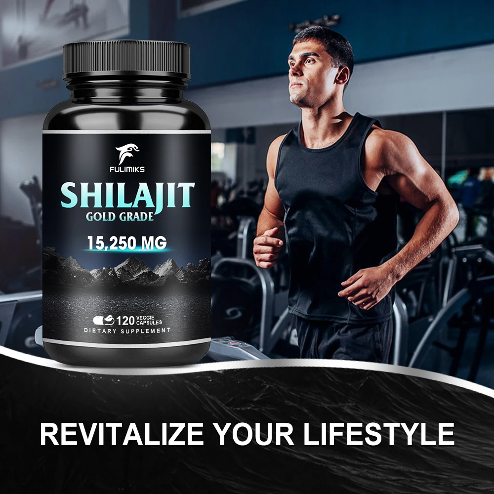 Kapsul Himalaya Shilajit Asli Kaya Mineral & Asam Fulvic untuk Energi, Kekuatan Otot & Imunitas, Daya Tahan untuk Dewasa