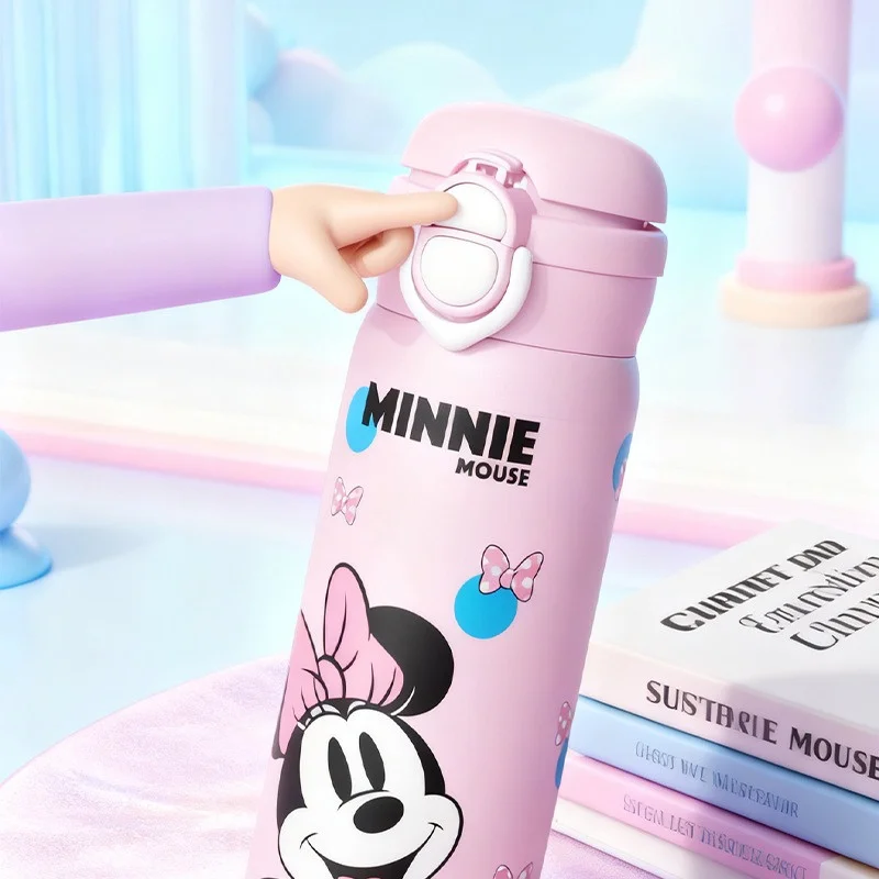 X&W Disney Cartoon Thermos Cup Mickey Minnie Vacuum Flasks Anti-splash Straw Water Bottle Leak-proof Sports Water Kettle for Kid view 3