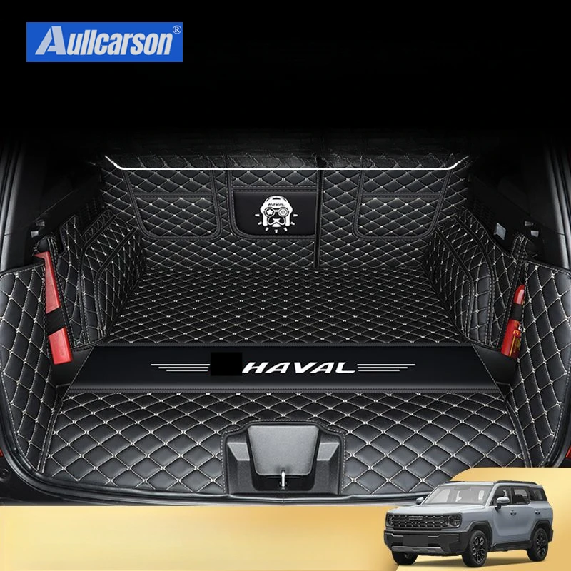 For GWM Haval H3 2024 2025 Trunk Mats Single Fully Surrounded Leather Durable Cargo Liner Boot Coverage Car Accessories 6 Pieces