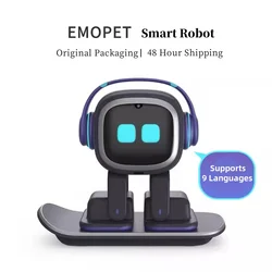 EMO Robot Electronic Smart Voice Interaction AI Desktop Wireless Charge Emotional Companion Pet for Adults and Children Gifts