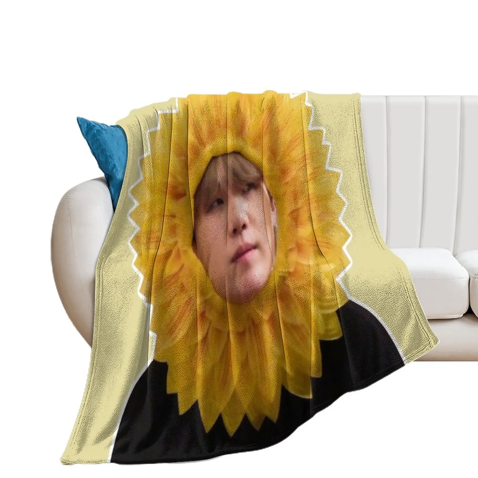 Sunflower Yoongi/SUGA Throw Blanket Hair Thin Blankets