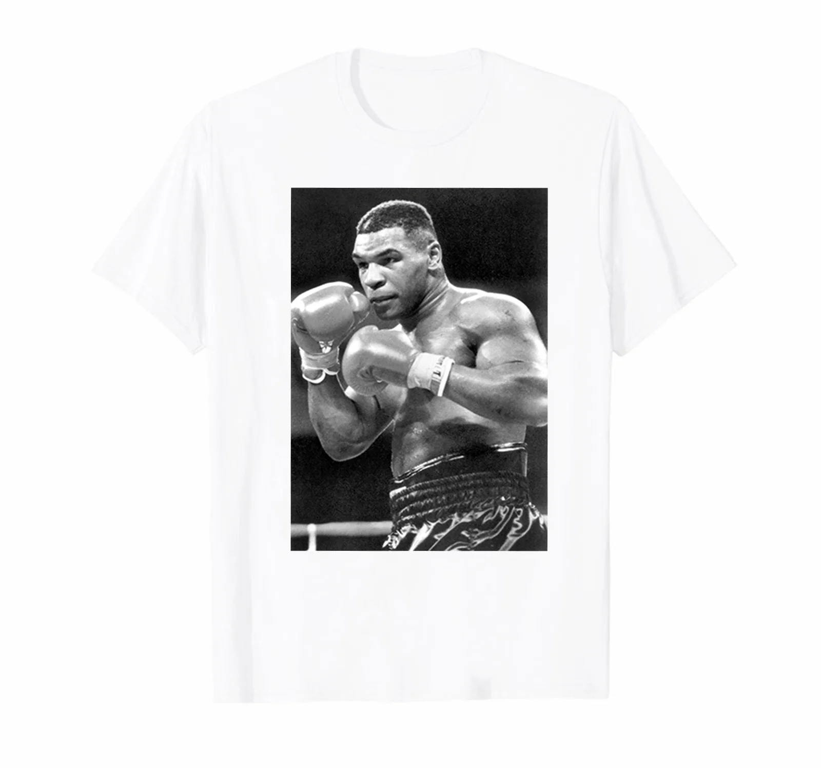 Fashion Mike Tyson Poster Printed Casual T-Shirt 100% Cotton O-Neck Short Sleeve Summer Casual Mens T-shirt Size S-3XL