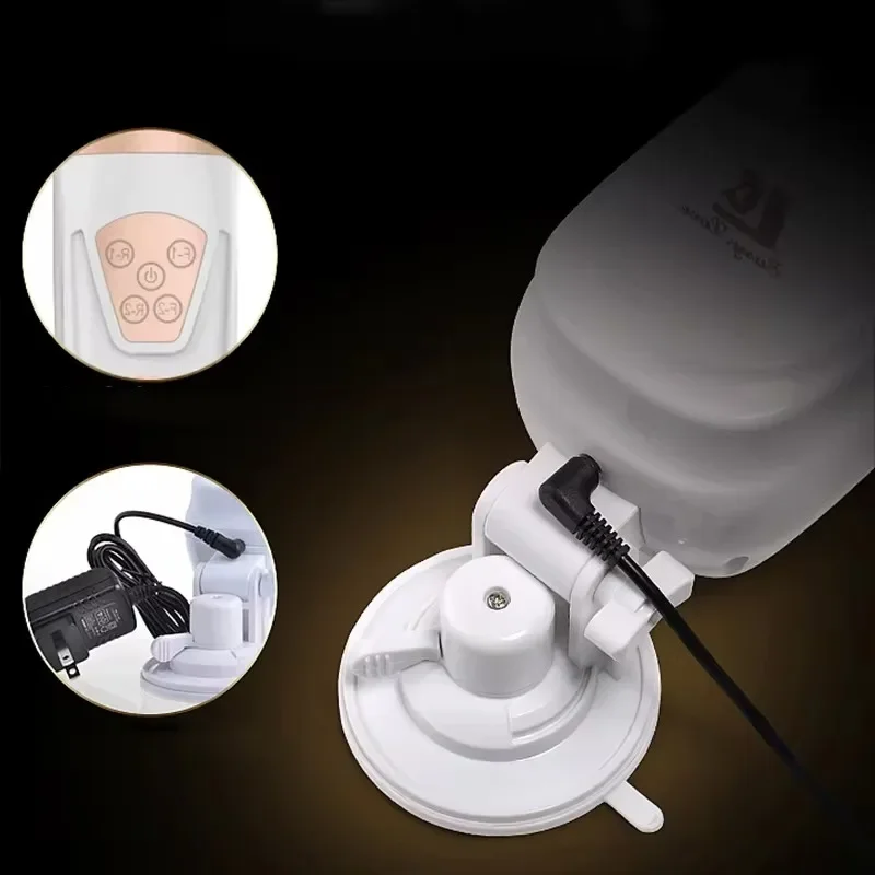 Automatic Men Masturbator Piston Telescopic Masturbation Cup 10 Frequency 5 Speed Modes Male Adult Sex Toys with Adjustable Base