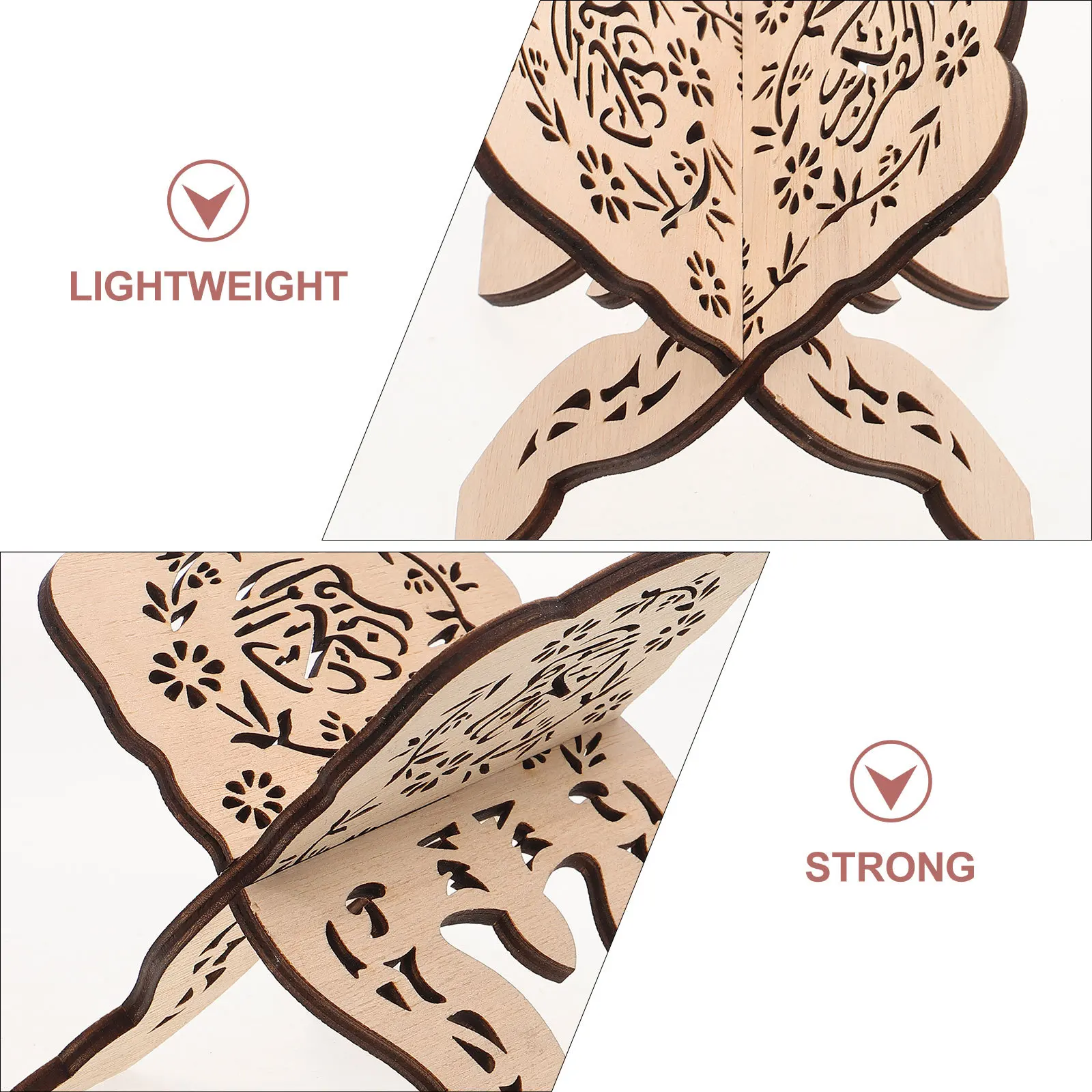 2Pcs Wooden Reading… - image