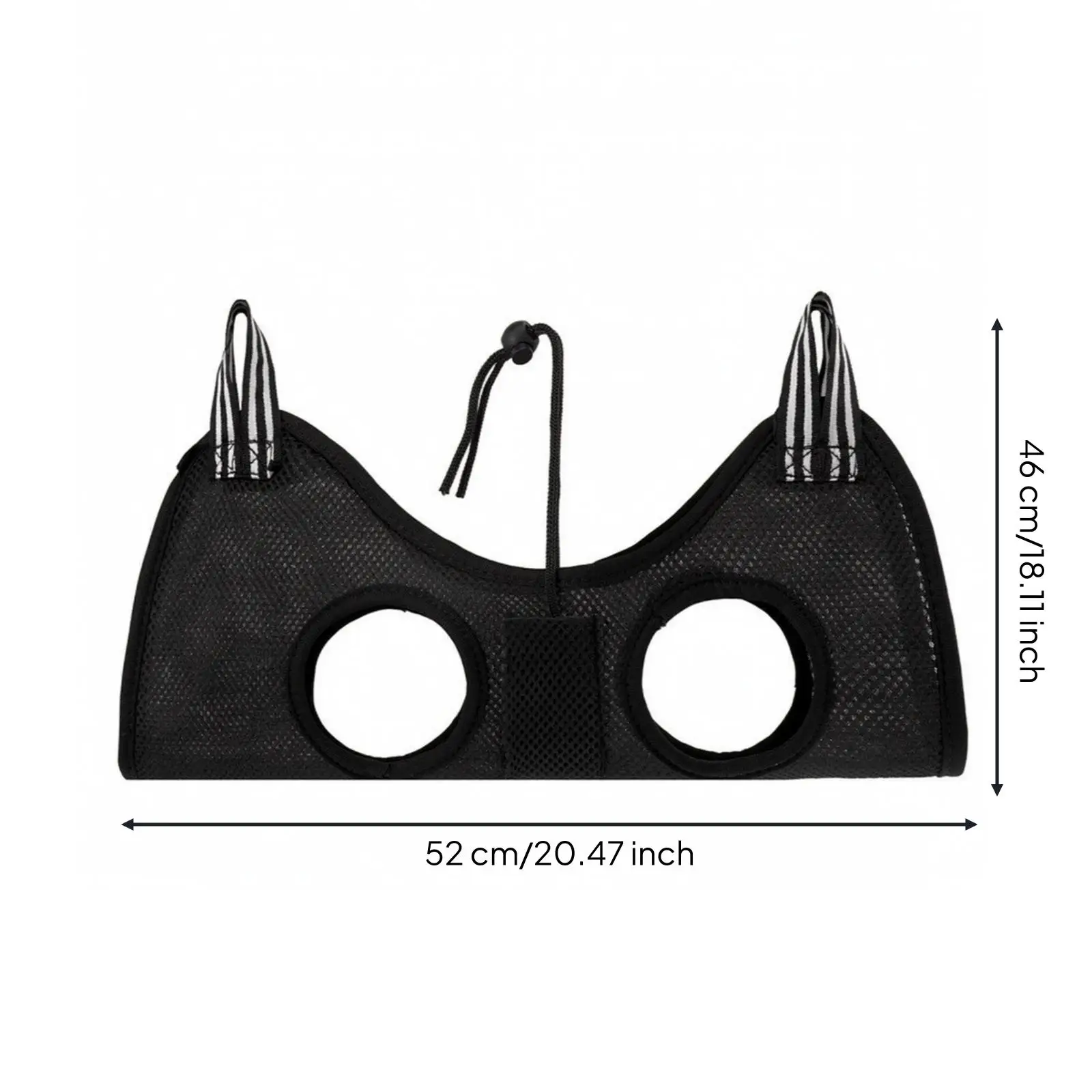 Pet Grooming Hammock Restraint for Cats Comfortable Mesh Sling Hanging Loops Adjustable Drawstring Home Care Tool