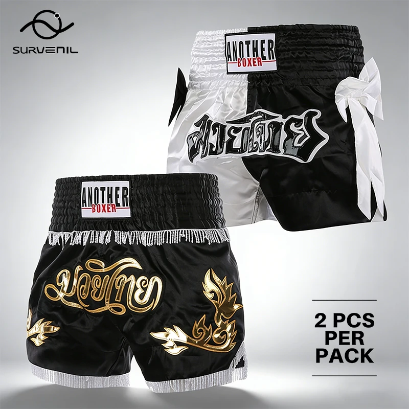 

2 шт. шорты для тайского бокса с бантом и кисточками, стильные боксерские шорты для мужчин, женщин, детей, мальчиков и девочек, для тренировок и соревнований по боевым искусствам