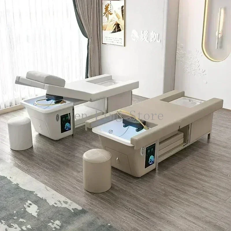 Cama de Spa con cabeza japonesa, máquina japonesa, sillas de champú, suministros de Spa para lavar, muebles de salón profesionales