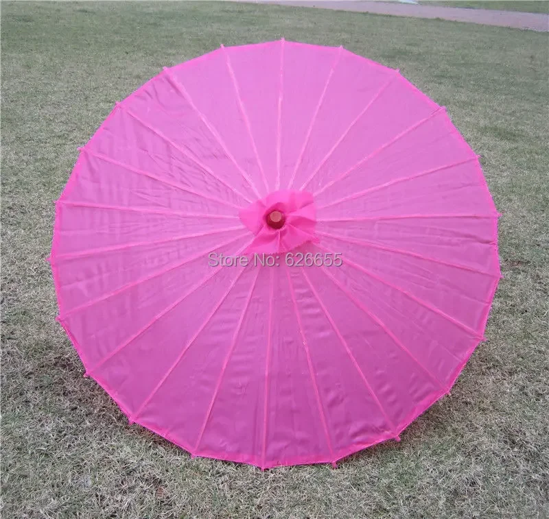 Chinesischer Farbiger Stoff-Regenschirm Weiß-Rosa Sonnenschirme Traditioneller Chinesischer Tanz-Farbschirm Japanische Seiden-Requisiten – Detail 32