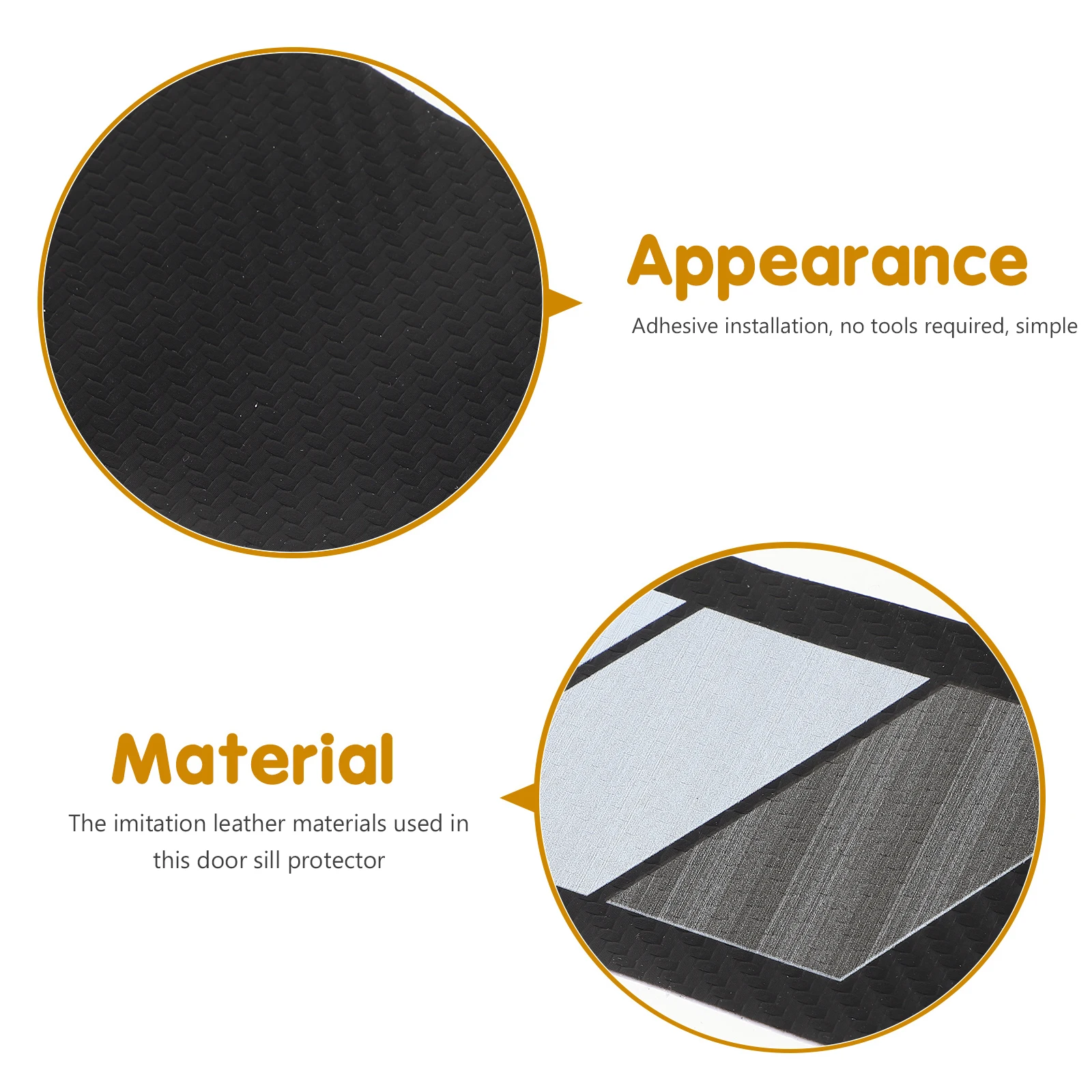 

4Pcs Car Door Sill Protector Durable Imitation Strip Scratch Resistant for Car Pickup Truck Door Edge Guards Accessories