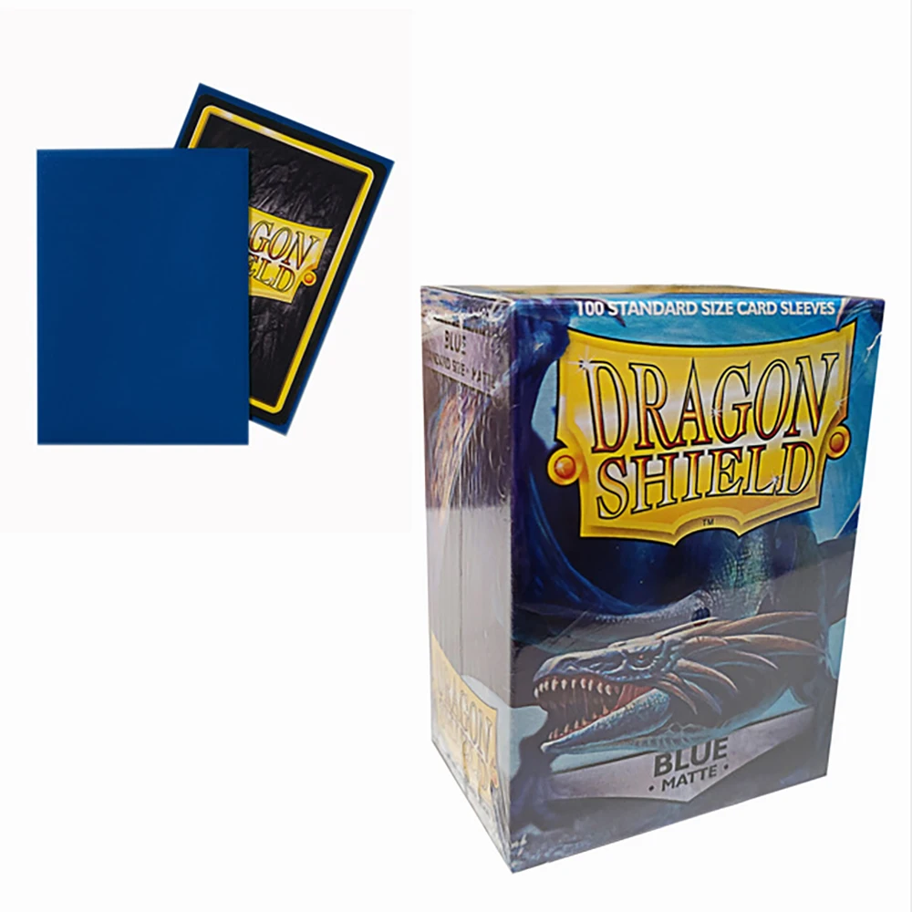 100PCS Dragon Shield New Sleeves 66x91mm Blue Matting Card Covers Suit Card Sleeves Protector for MTG/YGO Star Reals Board Games