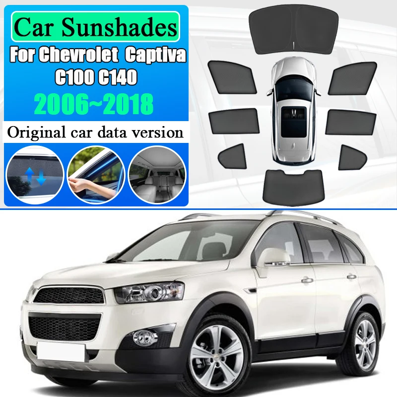 

Для Chevrolet Captiva C100 C140 2006~2018: Дышащие солнцезащитные шторки на боковые окна с теплоизоляцией и УФ-защитой, аксессуары