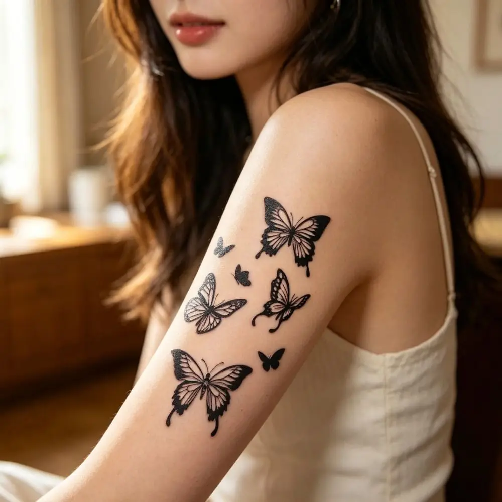 Transfer Tattoos Butterfly Tattoos Sweat Proof Waterproof Temporary Tattoo Stickers Long Lasting Body Stickers For Women Men