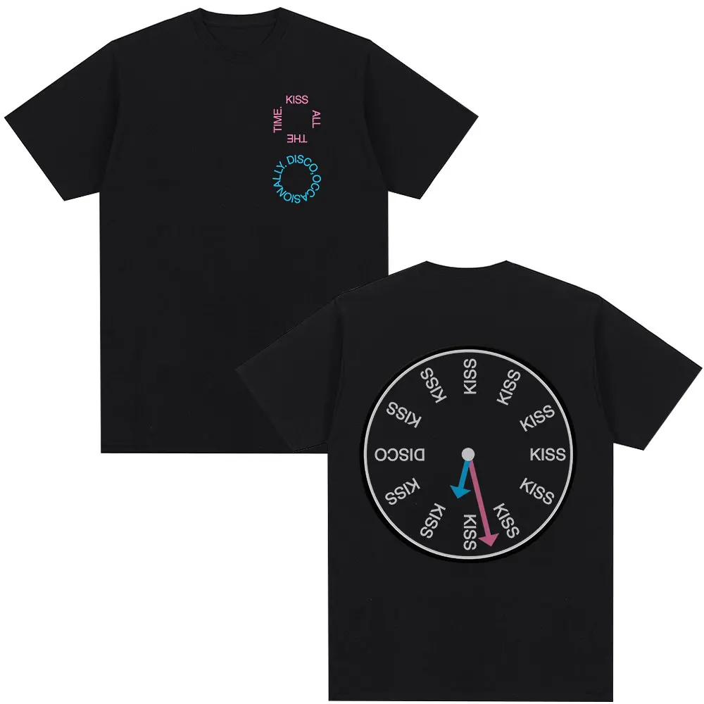 Kiss All The Time Disco Occasionally Album T-shirt Men Women Clothing Fashion Harajuku Cotton Short Sleeves T Shirts Streetwear