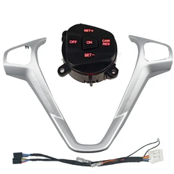 Pannello telaio auto Coprivolante decorativo + pulsanti di controllo della velocità per Ford Fiesta MK7 MK8 Ecosport 2013