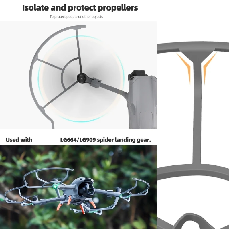 

Propellers Protective Rings for AIR 3S/3 Semienclosed Propellers Guard Protector Props Cage Cover Drones