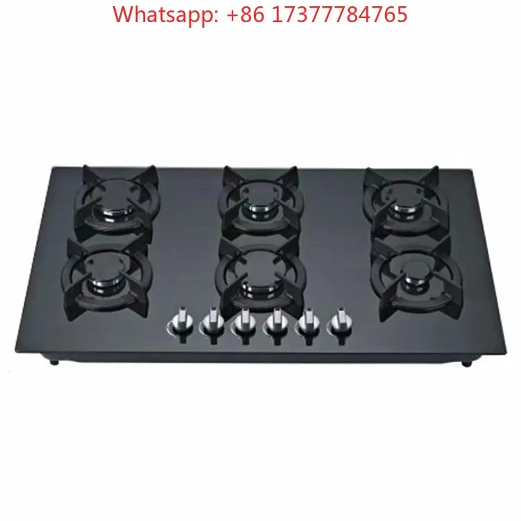 

6-Burner Euro Stove Built-In Glass Top Cooking Cooktop Class a Energy Efficient for RV Hotel Kitchen Use