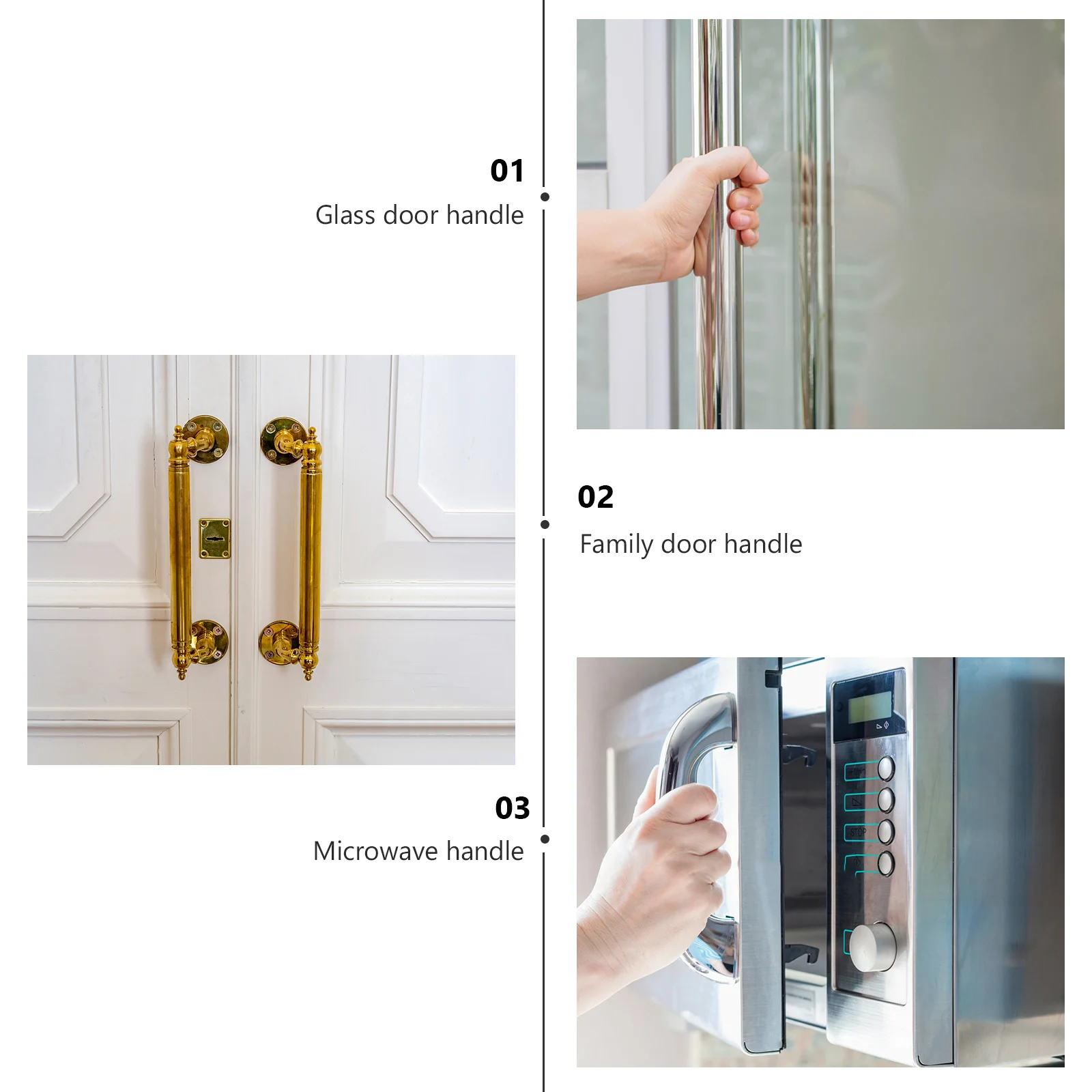 

Anti Slip Handle Covers for Kitchen Appliances - Refrigerator Microwave Oven Door Grip Protector Soft Touch Stain