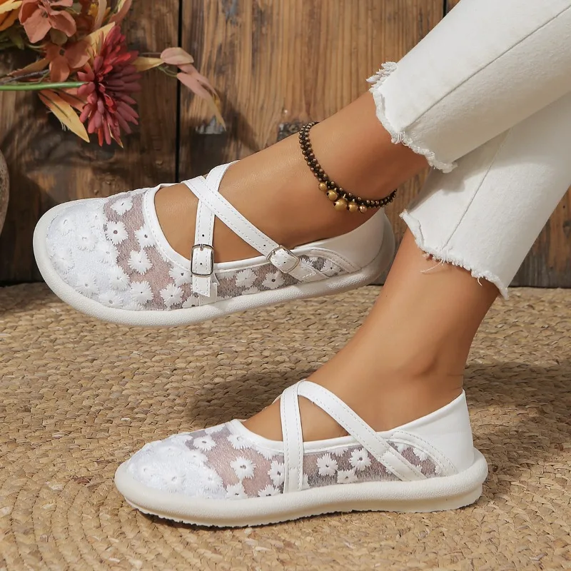 

Women's Sports Shoes 2025 Summer Fashion Casual Women Flat Sandals Mesh Breathable Women Covered Toe Platform Single Shoes