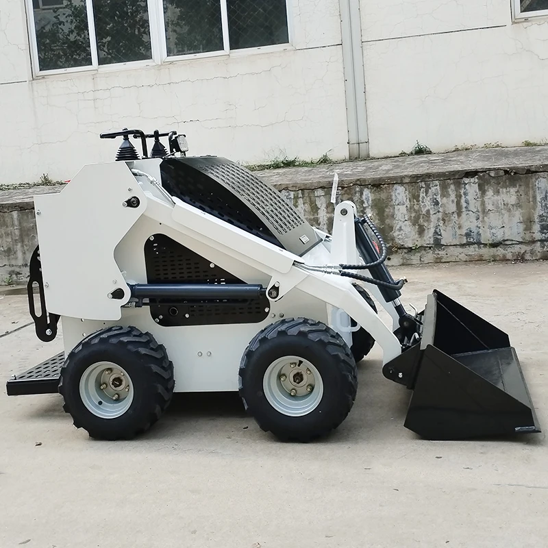 รถตักล้อยางขนาดเล็กราคาถูกสำหรับขาย ปรับแต่งรถตักหน้าขนาดเล็กพร้อมบุ้งกี๋ รถตักล้อยางขนาดเล็ก